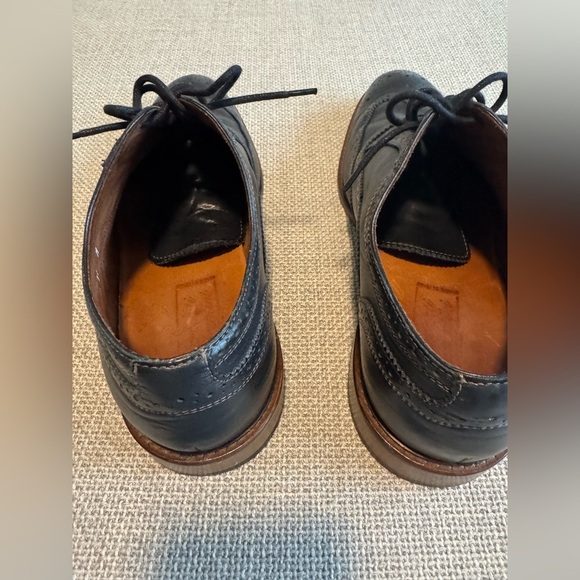 Classic Black Leather Men's Dress Shoes 11 - Picture 3 of 9